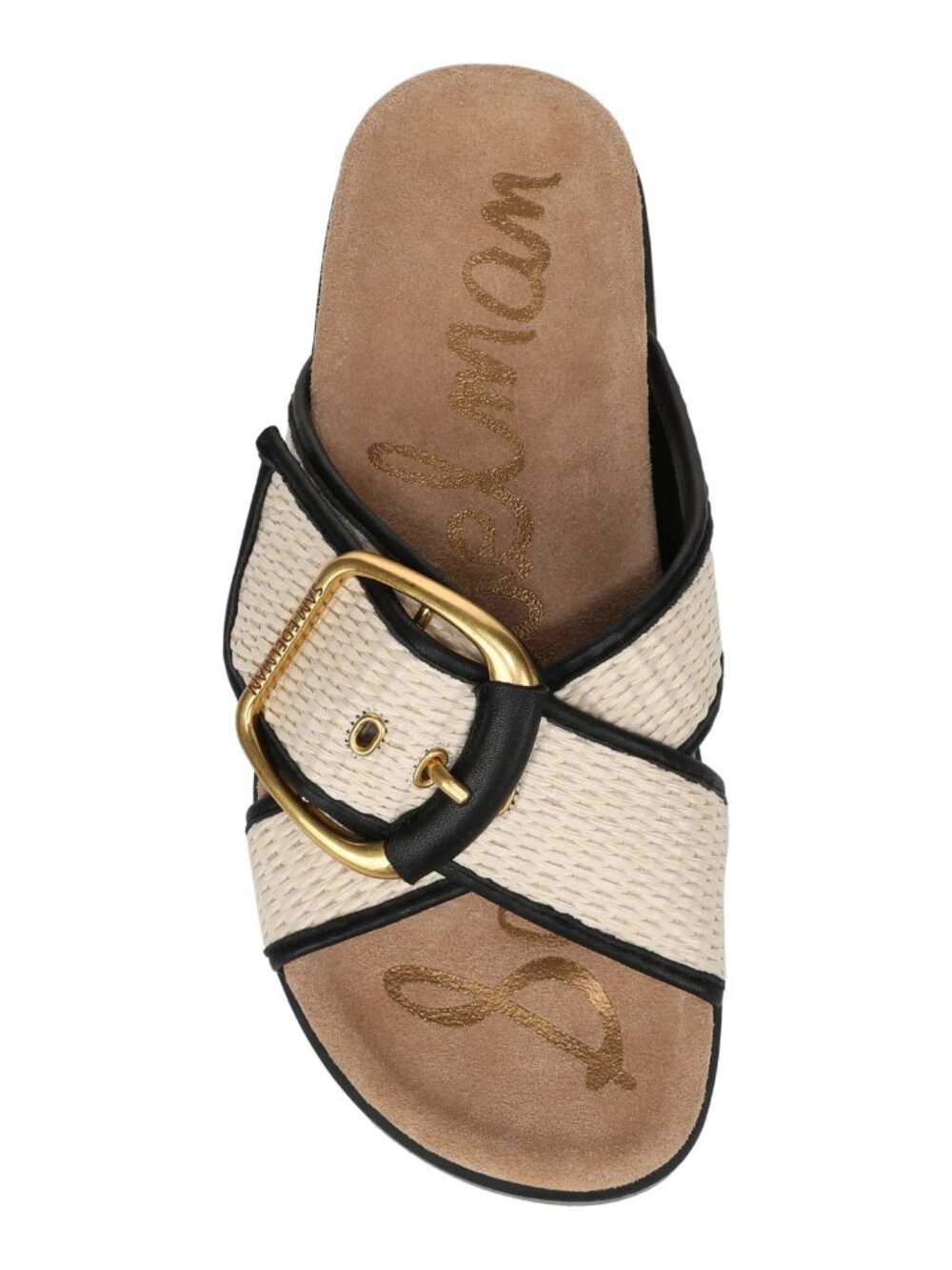 Sam Edelman Darla Crisscross Slide Sandals Linen Black Size 6.5 M NWT - Picture 5 of 6